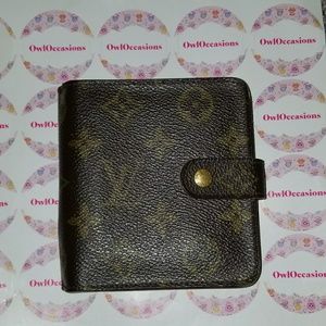 💯AUTHENTIC LOUIS VUITTON COMPACT WALLET